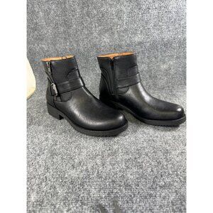 Eurosoft By Sofft Womens 8M Cymberlee Black Ankle Boots  Side Zipper & Buckle